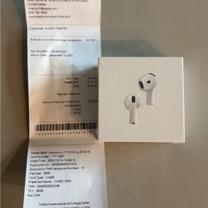 Apple AirPods 4 Wireless Earbuds in White with Charging Case